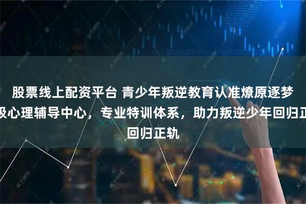 股票线上配资平台 青少年叛逆教育认准燎原逐梦积极心理辅导中心，专业特训体系，助力叛逆少年回归正轨